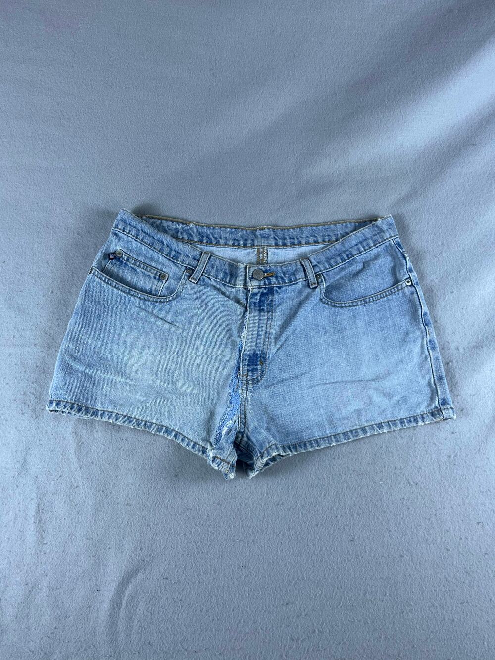 Vintage Polo Jeans Co Ralph Lauren Denim Shorts Womens 32 Light Wash Distressed